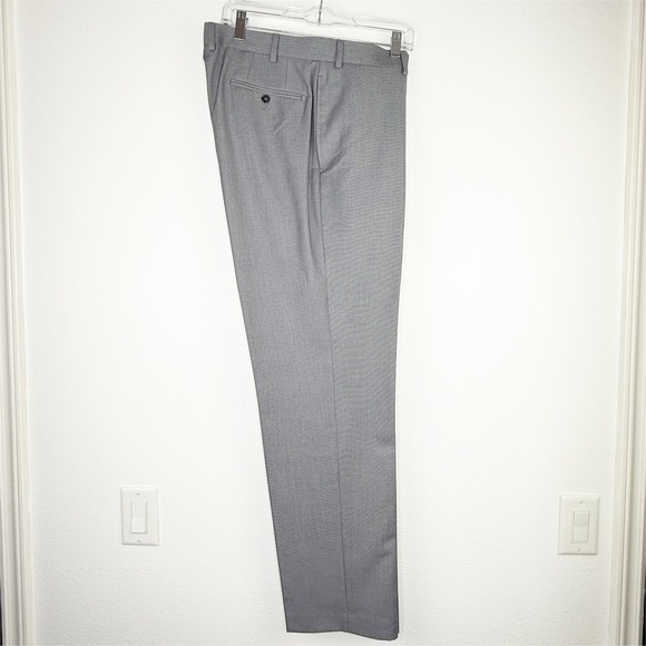 Calvin Klein Mens Grey Dress Pants Flat Front Suit Slacks Size 38W x 32L - Picture 5 of 7